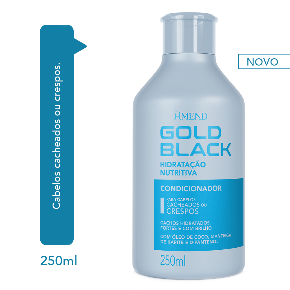 Condicionador Amend Gold Black Hidratação Nutritiva